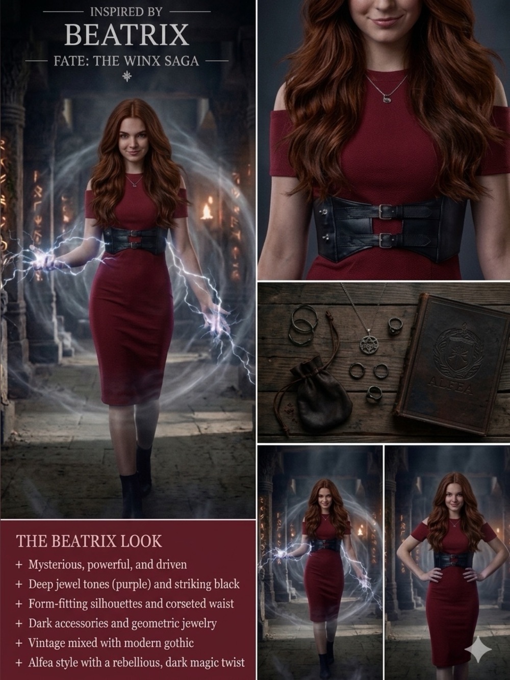 Olivia Matthews | Cold- Shoulder Midi
Dress | Fate: The Winx Saga Beatrix Core
